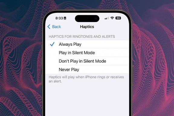 Image for article: How to Set Your iPhone on Vibrate for Calls & Texts