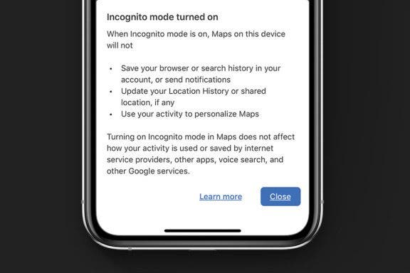 Image for article: How to Hide Your Location History in Google Maps Using Incognito Mode