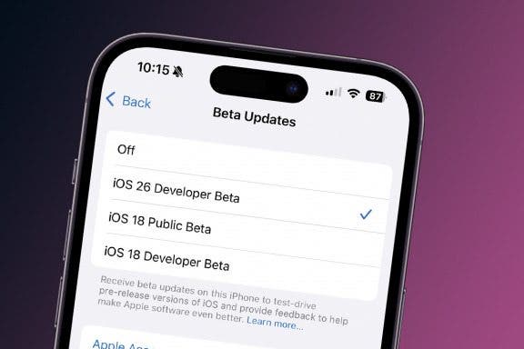 Image for article: How to Sign Up for the Apple iOS 26 Public Beta Program