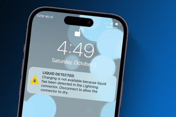 Image for article: Liquid Detected in Lightning Connector or USB-C Port: What to Do