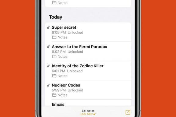 Image for article: How to Quickly Lock All Notes at Once
