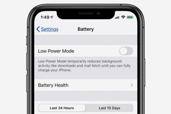 Image for article: iPhone Battery Yellow? How to Turn Low Power Mode Off & On
