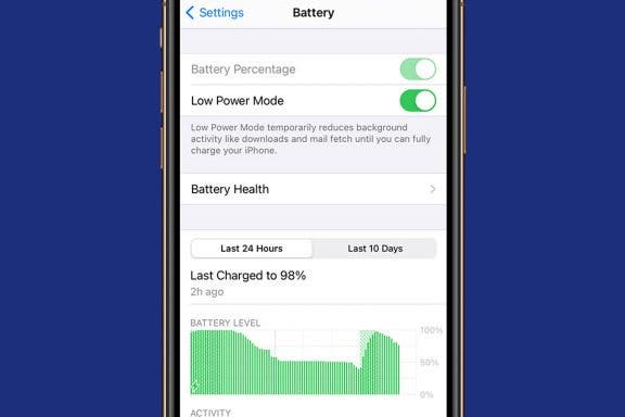 Image for article: How to Re-enable Low Power Mode on an iPhone