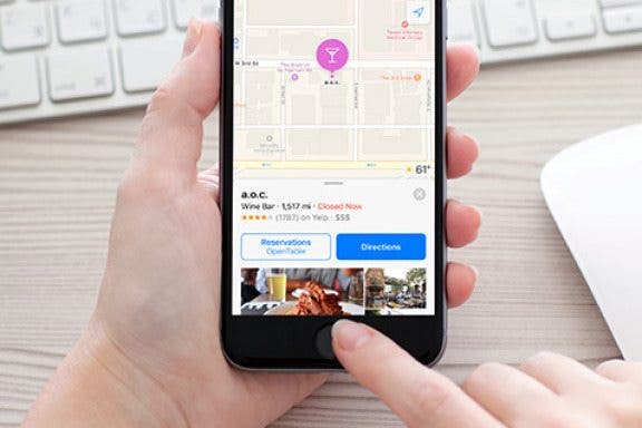 Image for article: How to Make a Dinner Reservation in Apple Maps