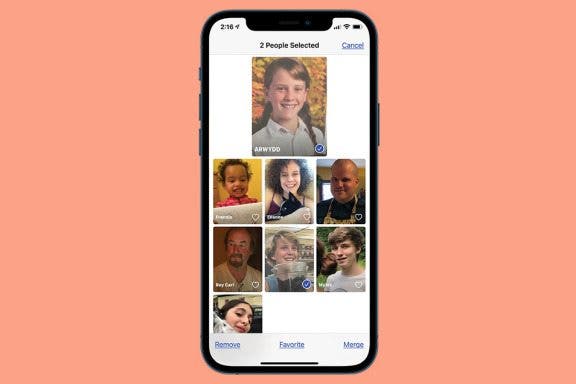 Image for article: How to Merge Duplicates in the People Album on iPhone