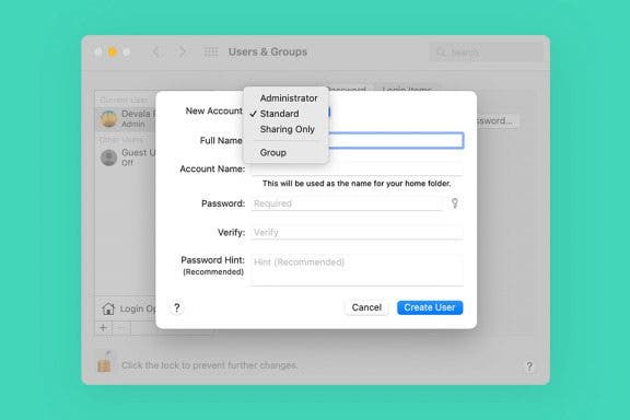 Image for article: How to Set Up New Accounts for Multiple Users on Mac