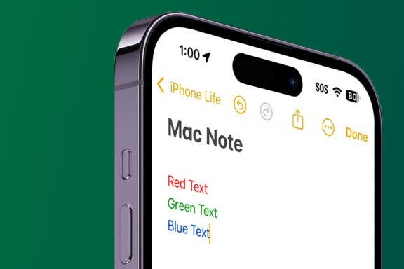 Image for article: Can You Change Font Color in Notes on iPhone?