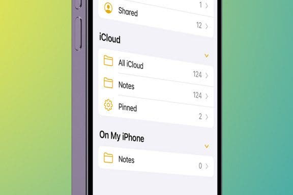 Image for article: Save Notes to Your iPhone Storage Instead of iCloud