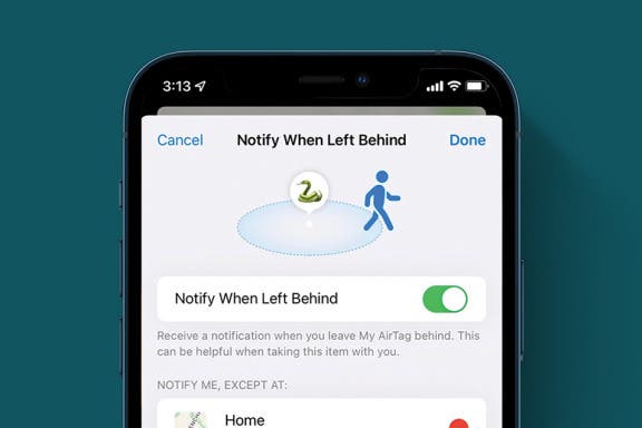 Image for article: Get, Turn Off & Customize Left Behind Alerts for Your AirTag