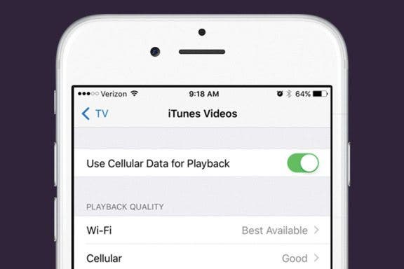 Image for article: How to Use Cellular Data for Playback in the TV App on iPhone