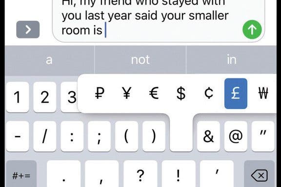 Image for article: Currency Symbols: How to Type the British Pound Symbol on Your iPhone 