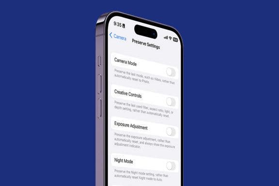 Image for article: How to Save Camera Settings on iPhone
