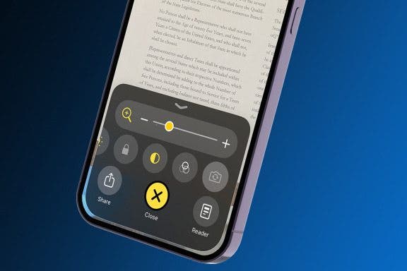 Image for article: How to Use Reader Mode in the Magnifier App on an iPhone