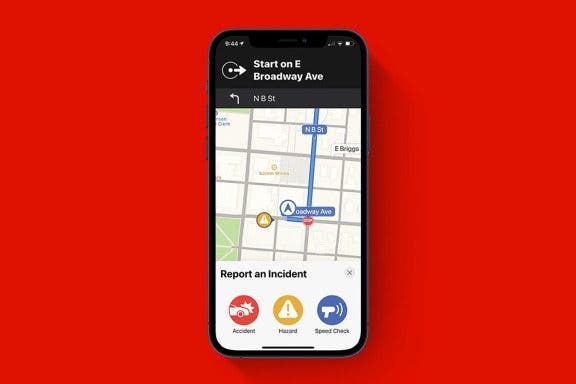 Image for article: How to Report Accidents, Speed Checks & Hazards Using the Apple Maps App