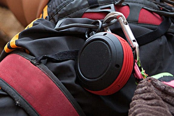 Image for article: Top 5 Rugged and Ultra-Portable Clip-On Bluetooth Mini-Speakers for Summer Adventures.