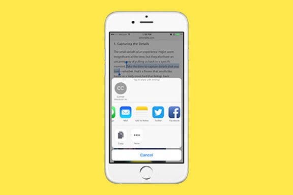 Image for article: How to Share a Quote from Safari, Notes, iBooks, and More on Your iPhone