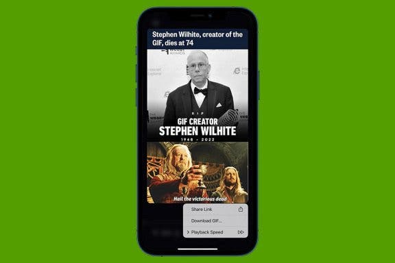 Image for article: How to Save GIFs on an iPhone: Download Your Favorites