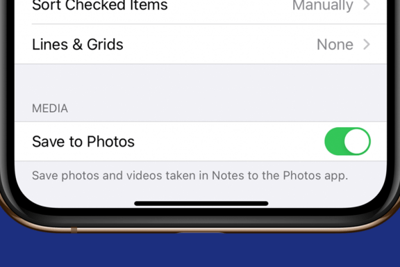 Image for article: How to Automatically Save Pictures Taken in the iPhone Notes App to Your Camera Roll