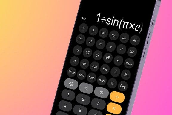 Image for article: How to Use Your iPhone Calculator as a Scientific Calculator