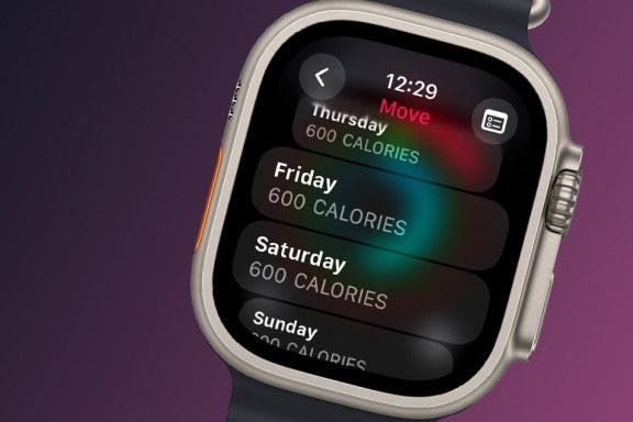 Image for article: Set an Apple Watch Activity Rings Goal for Each Day of the Week