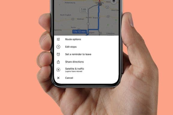 Image for article: How to Share Google Maps Directions & Apple Maps Directions on Your iPhone