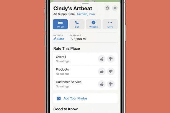 Image for article: How to Send a Location from Apple Maps