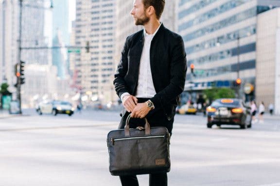 Image for article: Review: Solo New York Cameron Rolltop Backpack & Shorewood Leather Briefcase