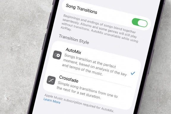 Image for article: How to Turn Off Apple Music Song Transitions