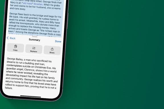Image for article: How to Summarize Text on the iPhone with Apple Intelligence