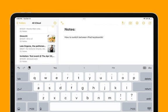 Image for article: How to Switch between the Touchscreen & Hardware Keyboard on Your iPad