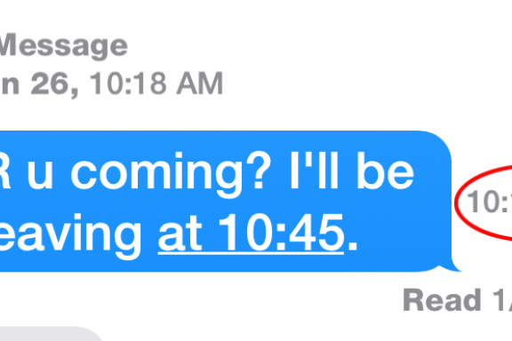 Image for article: Tip of the Day: See the Time Messages Were Sent