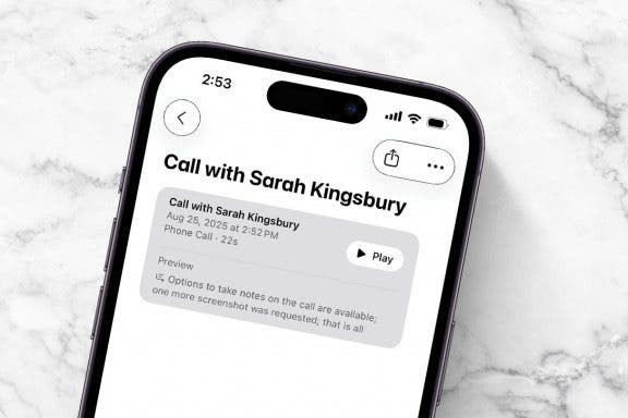 Image for article: How to Record and Transcribe a Call on Your iPhone
