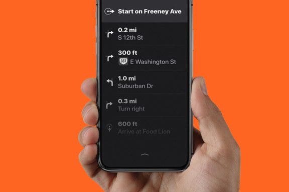 Image for article: How to Change Turn-by-Turn Directions on Apple Maps to a List of Directions 