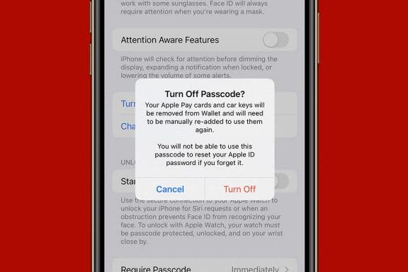 Image for article: How to Turn Off Passcode on iPhone
