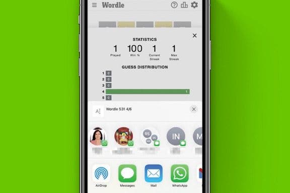 Image for article: How to Share Wordle Results from Your iPhone & iPad