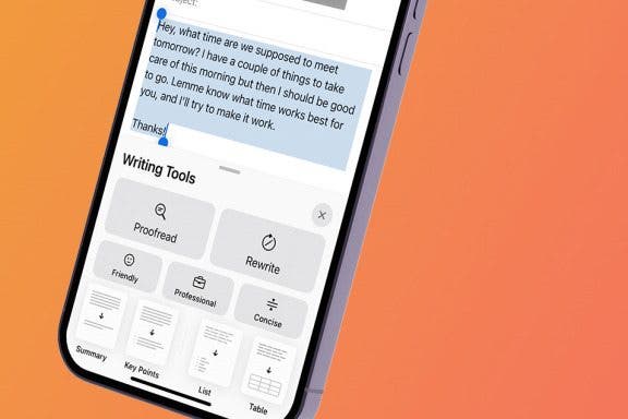 Image for article: Use Apple Intelligence to Change the Tone of Your Writing