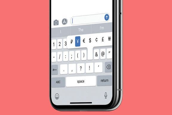 Image for article: Currency Symbols: How to Type the Yen Symbol on Your iPhone