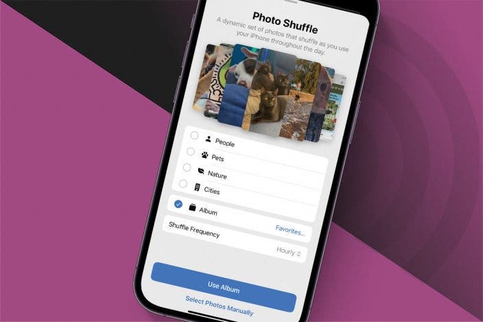 Use Album Photo Shuffle on iPhone Lock Screen