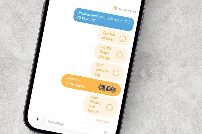 How to Create Your Own Poll in Messages (iOS 26)