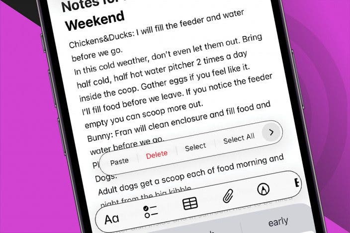 How to Select All on an iPhone or iPad