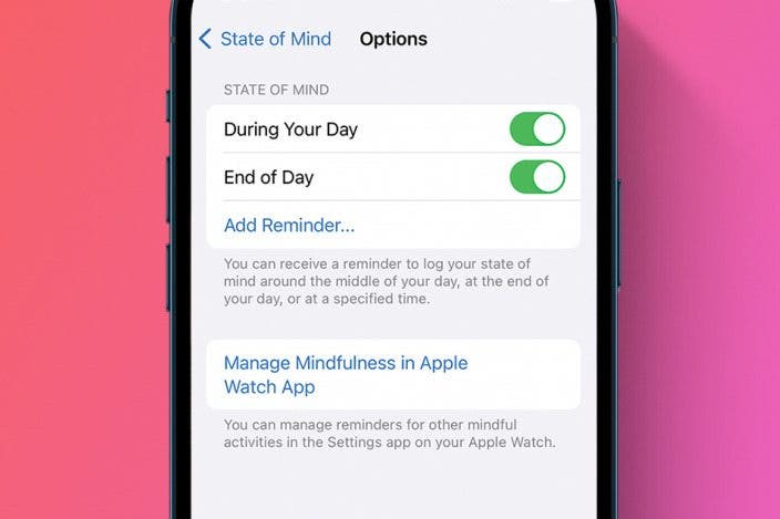 Turn Off State of Mind Reminders on iPhone