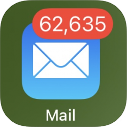Mail app notification badge