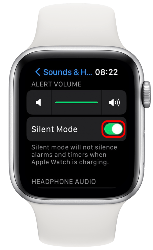 Tap it to change change it between on (green) and off (gray).