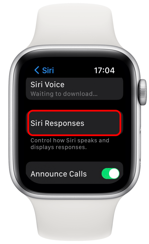 Next, tap Siri Responses.