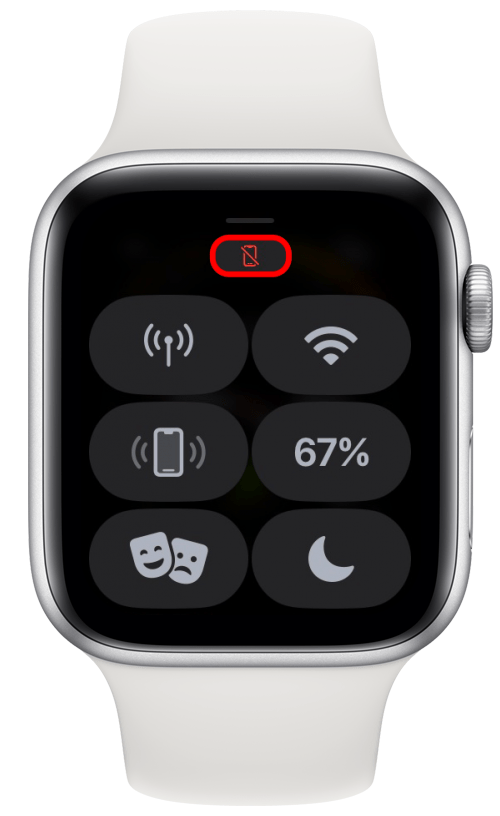 If it is red and has a red line through it, then your phone is not connected.