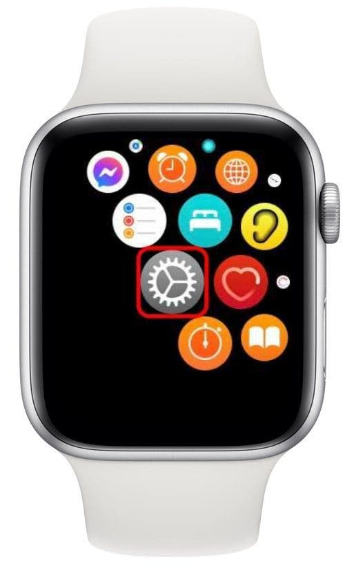 Open the Apple Watch settings app