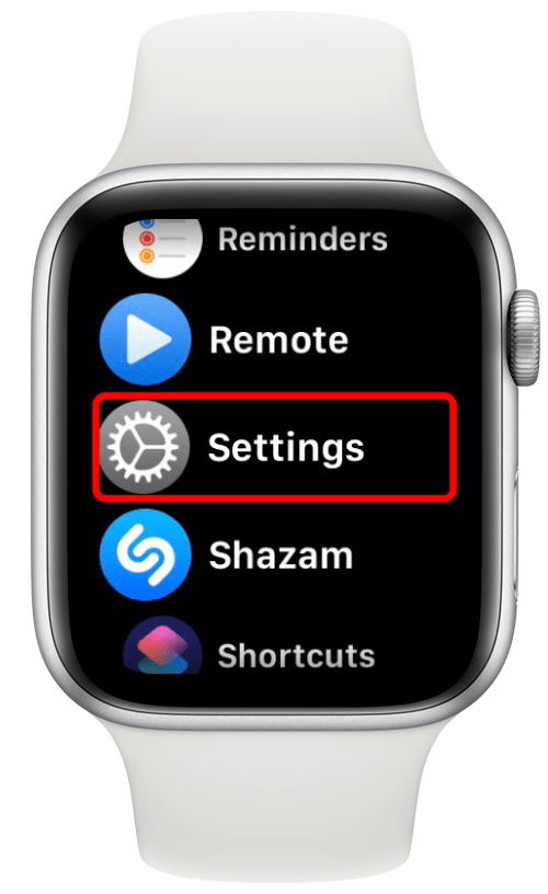 Open the Settings app on your Apple Watch.