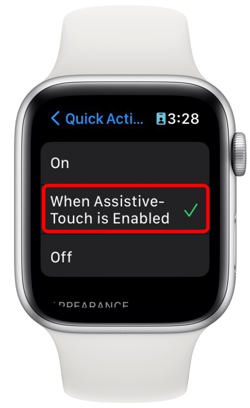 Choose whether you'd like it turned on or linked to AssistiveTouch.