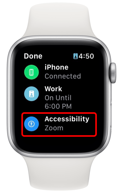 If you have an accessibility enabled, it will also appear here.