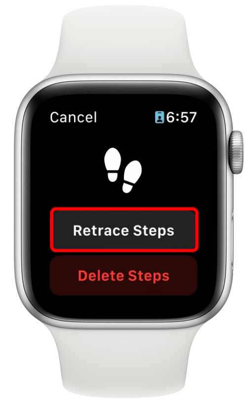 Tap Retrace Steps.